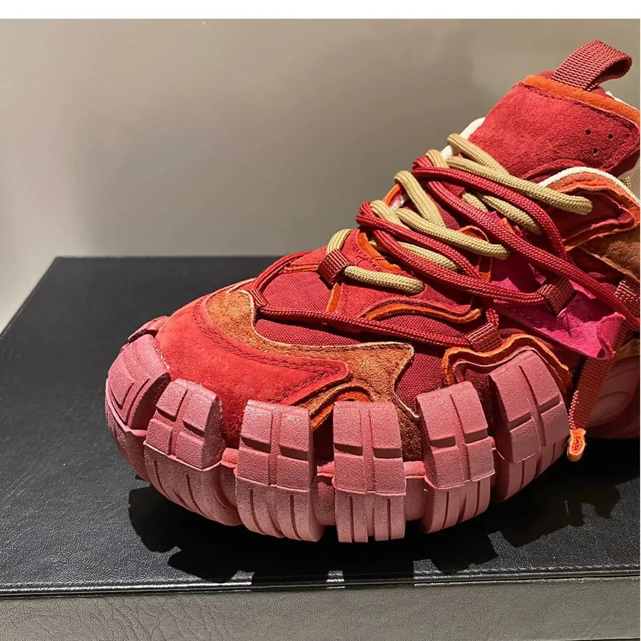 Chunky Sneakers for Women Fashion Platform White Leather Casual Dad Shoes Comfortable Wedge Walking Sport Sneakers