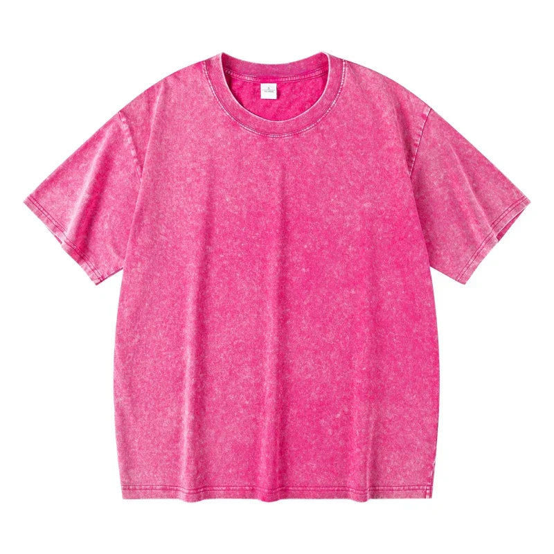 Men's Women Washed Vintage T-Shirts Street Hip Hop