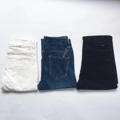 High waist women jeans Slim wild casual Flare Jeans pants Three colors available