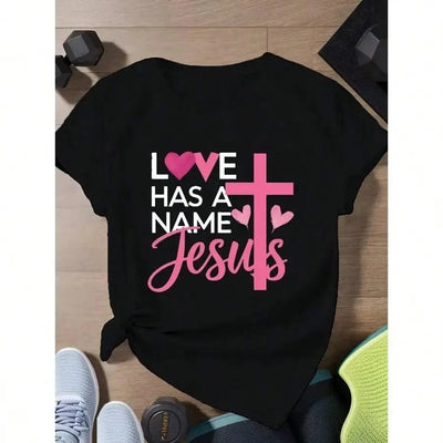 Christian Plus Size Women's T-Shirts - Jesus Inspired Workout Top