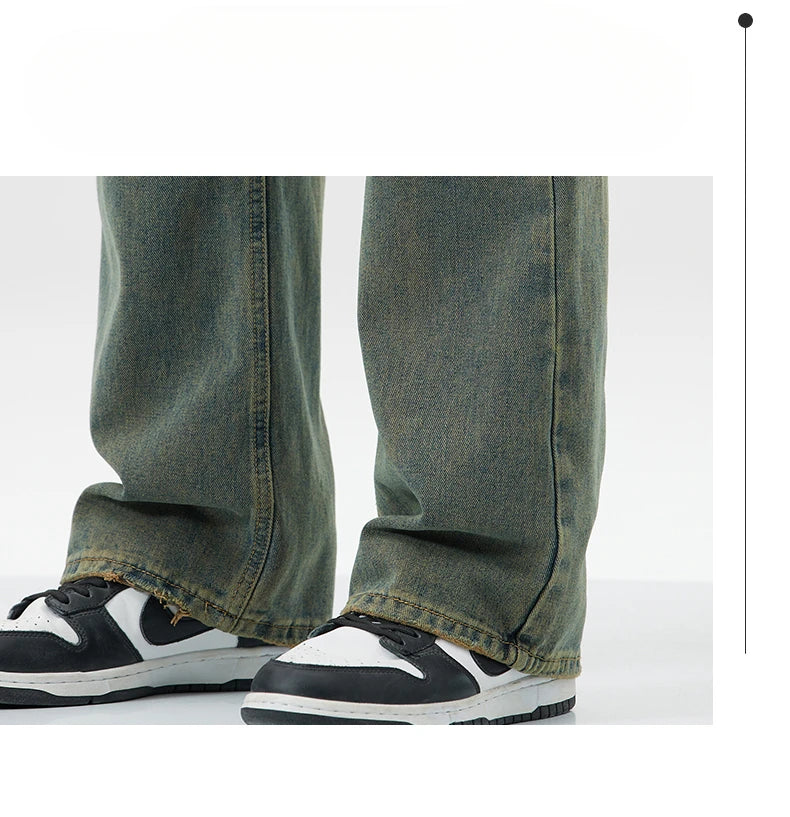 Men's Jeans Man Denim Shorts Jean Streetwear Mens Trousers Wide Y2k Pants Baggy Jeans Clothing Flared Male Cargo New Pant Ripped