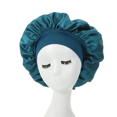 Women's Silk Bonnet for Sleeping Double-layer Adjustable Hood Capbath Cap Chemotherapy Cap Styling Cap Hair Wrapping Tool
