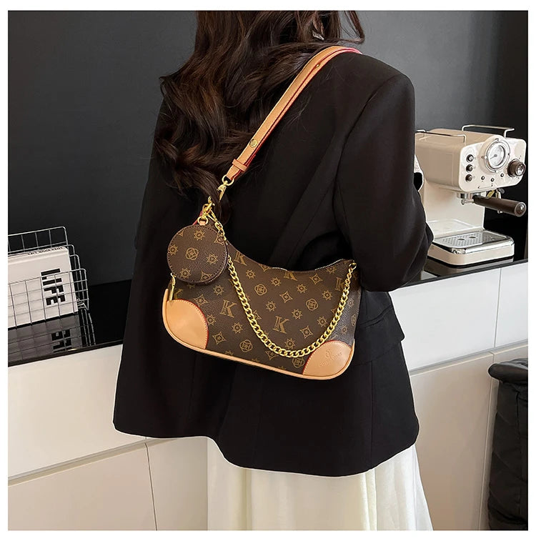 Famous Designer Elegant Handbags Leather For Women, Ladies Crossbody Shoulder Bag Classic Popular And Lightweight For Shopping