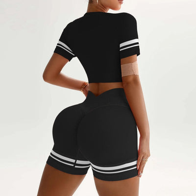 Women Gym V Back Shorts Casual Biker Running