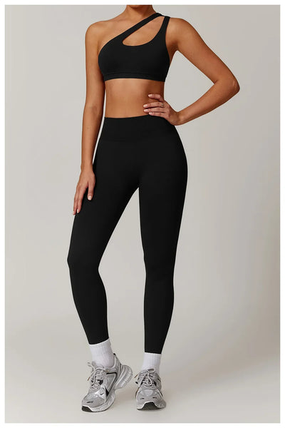 Women Underwear Sports Bra Push Up Fitness Bras One Shoulder Shockproof Yoga Bra Black White Yoga Running Bra Sexy Workout Vest