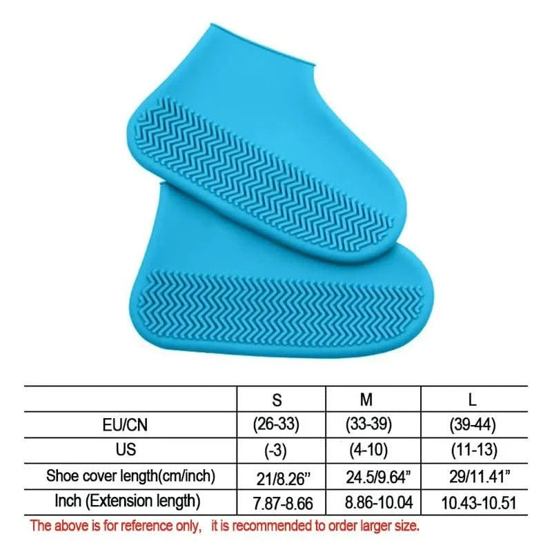 Waterproof Rain Shoes Covers Silicone Non-slip Wear-resistant Outdoor Adult Children Boots Portable Elastic Reusable