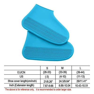Waterproof Rain Shoes Covers Silicone Non-slip Wear-resistant Outdoor Adult Children Boots Portable Elastic Reusable
