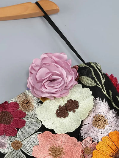 Luxury Dresses Women 2025 Summer Prom Gown New Bodycon Mini Party Dress Retro Embroidered Flower Evening Gowns Brithday Outfits