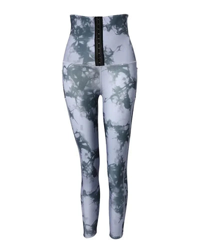 Women's Pants 2022 Autumn Fashion Tie Dye Print Tummy Control Butt Lifting Pocket Design Casual Skinny Daily Long Yoga Pants