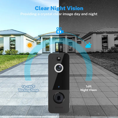 720P  Wireless WIFI IP Doorbell IR Night Vision Video Door Phone Visual Doorbell With Indoor Chime Door Entry