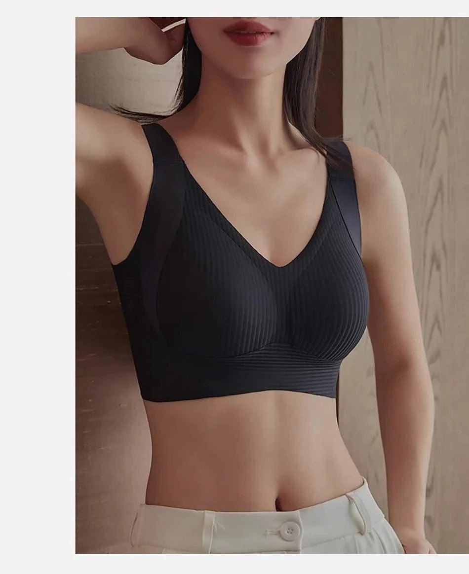 Maternity Bra Full Coverage Bralette for Large Bust Women Seamless Minimizer Bra with Wide Band Anti-Slip Adjustable Straps