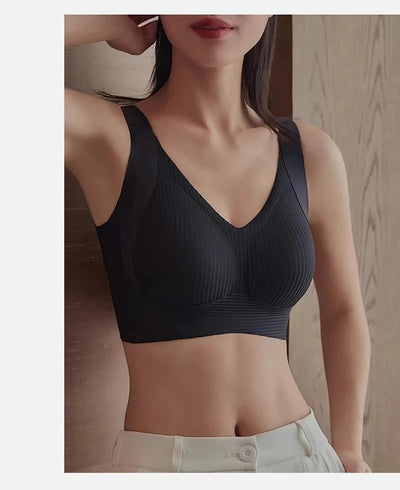 Maternity Bra Full Coverage Bralette for Large Bust Women Seamless Minimizer Bra with Wide Band Anti-Slip Adjustable Straps