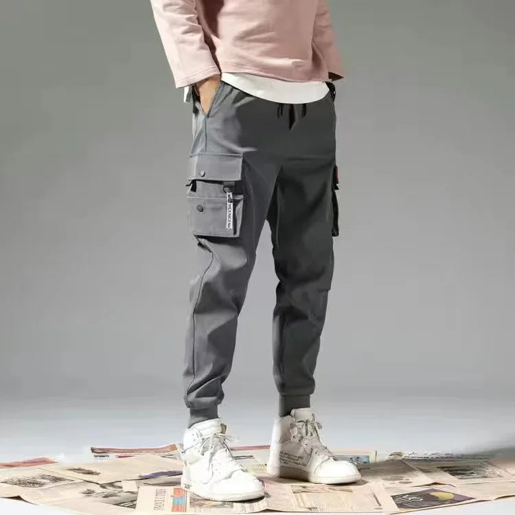New Big Pockets Cargo Pants Women Ankle-length High Waist Drawstring Loose Streetwear Hip Hop Versatile Joggers Trousers Female