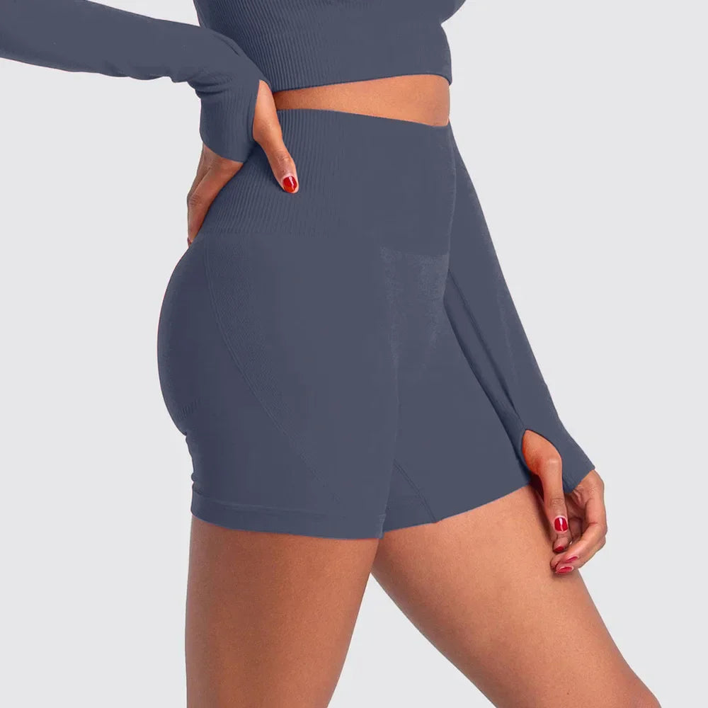 WAREBALL Sports Shorts For Women Cycling Jogging Fitness High Waist Booty Push Up Gym Shorts Female Tight Leggings Yoga Clothing