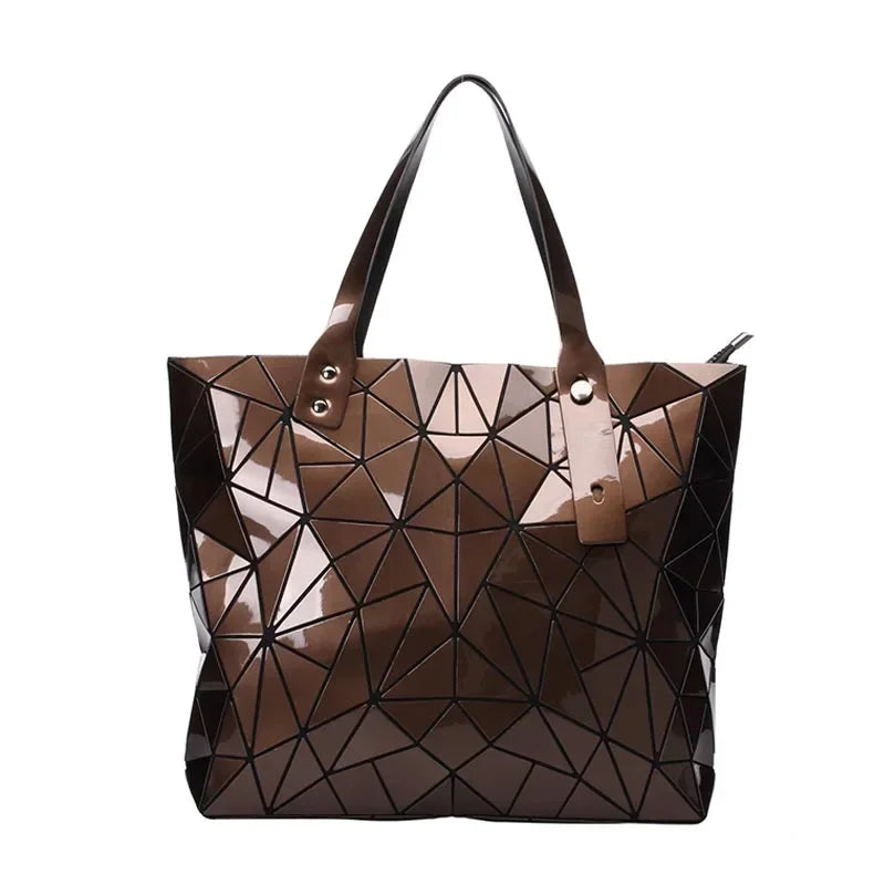New Luxury Handbags Women Bags Designer Beach Large Tote Hologram Shoulder Bag Sac A Main Geometric Bag Bolsa Feminina Silver
