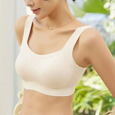 Comfortable Simple Wireless Bras Shockproof Full Cup Push Up Bras Beauty Back Anti-sagging Seamless Underwear Women