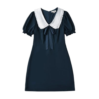 Luxury Dresses Women 2025 Summer Short Dress Sexy Frenchy Mini Dress Short Puff Sleeve Mini Dress With Bow Detail Dots Print