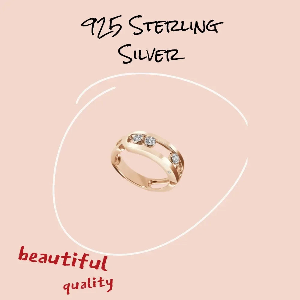Luxury Rings For Women Sterling Silver S925 Light Luxury Elegant Charms Rings Wedding Gift ﻿