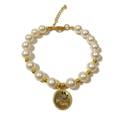 Pet Collar Adjustable Pearl Cat Collars Cute Rose Flower Kitten Puppy Necklace Pet Product Cat Dog Accessories
