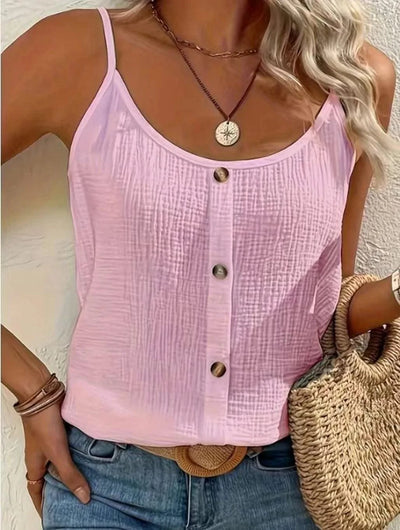 Women Cami Tops Slim Scoop Neck Backless