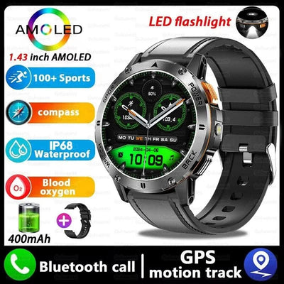 2025 New For Xiaomi IOS Compass Outdoor Smart Watch Men 1.43'' HD AMOLED Screen GPS 400 Mah Battery Bluetooth Call SmartWatches