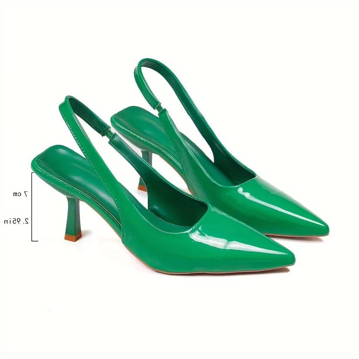 Women Sandals 2024 Spring New Brand Woman Slingback Shoes Fashion Ladies High Heels Elegant Med Heel Pointed Toe Slip on Sandal