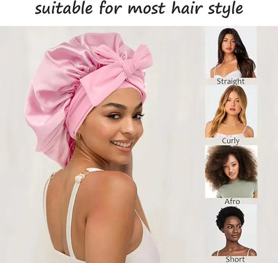 Satin Bonnet Silk Bonnet Adjustable Bonne For Sleeping Hair Bonnet With Tie Band Bonnets For Women Men