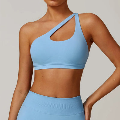 Women Underwear Sports Bra Push Up Fitness Bras One Shoulder Shockproof Yoga Bra Black White Yoga Running Bra Sexy Workout Vest
