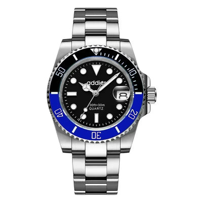 2025Advanced men's watches high-end products green water ghost quartz watches steel band waterproof luminous watches