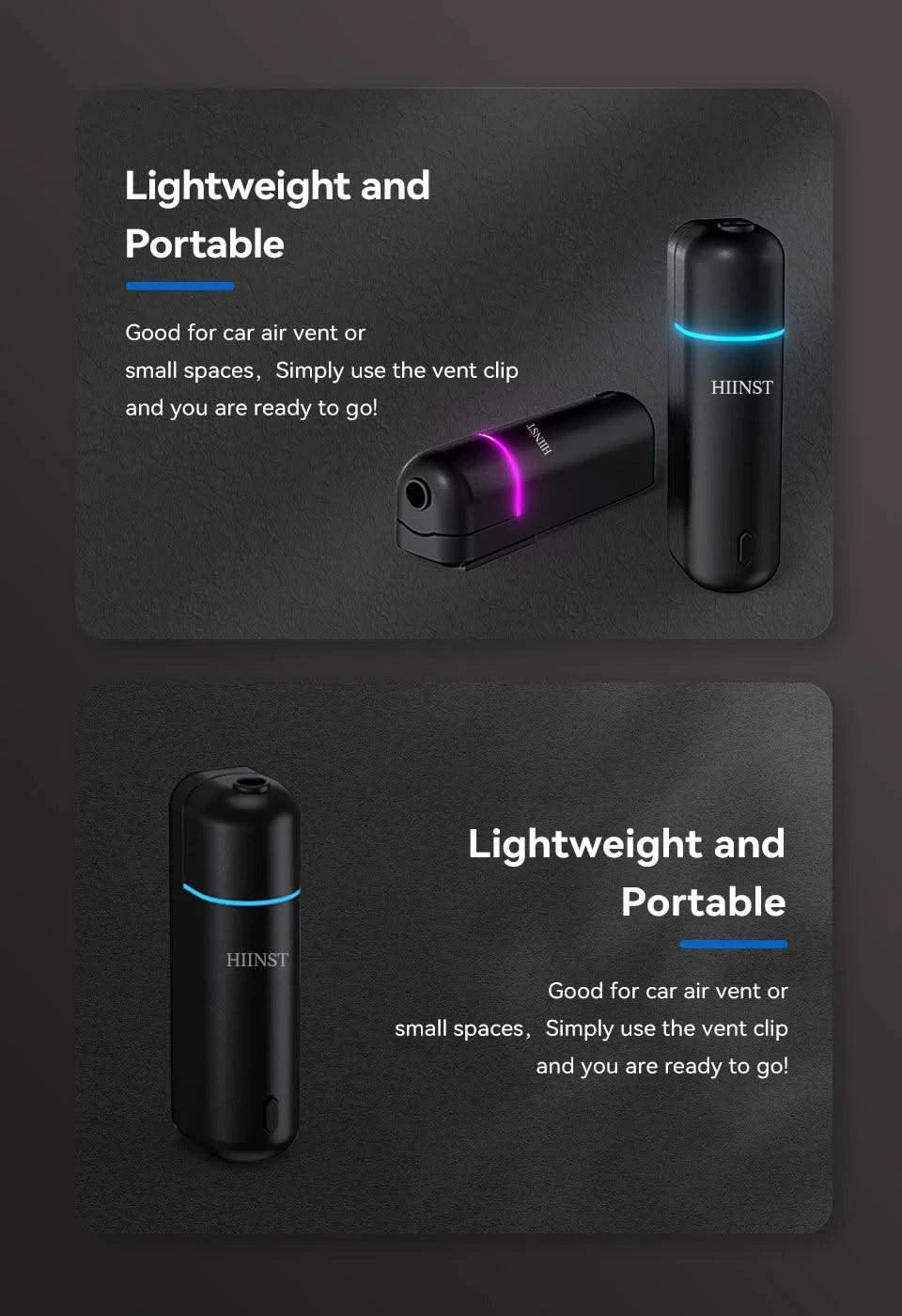 HIINST Luxury Car Scent Air Freshener Aroma Fragrance Essential Oil Diffuser Electric Waterless Car Perfume Diffuser Vent Clip