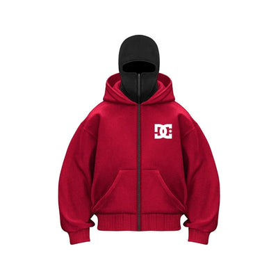 "2025 Men's Designer Clothing: Double-zipper hoodie, autumn and winter masked hip-hop Sweatshirt, Fitness and casual Hoodie.