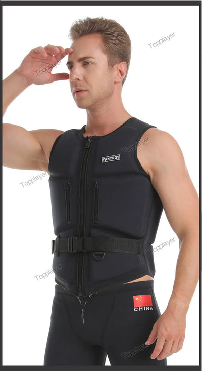 Life Jacket Wake Surfing Impact Vest Neoprene Life Jacket Wakesurf Comp Vest But Great for All Watersport Activities Life Jacket