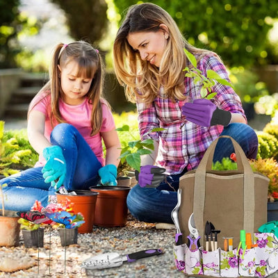 Garden Tools Set 83 Pieces, Succulent Tools Set Included, Heavy Duty Aluminum Gardening Tools for Gardening, Storage Tote Bag