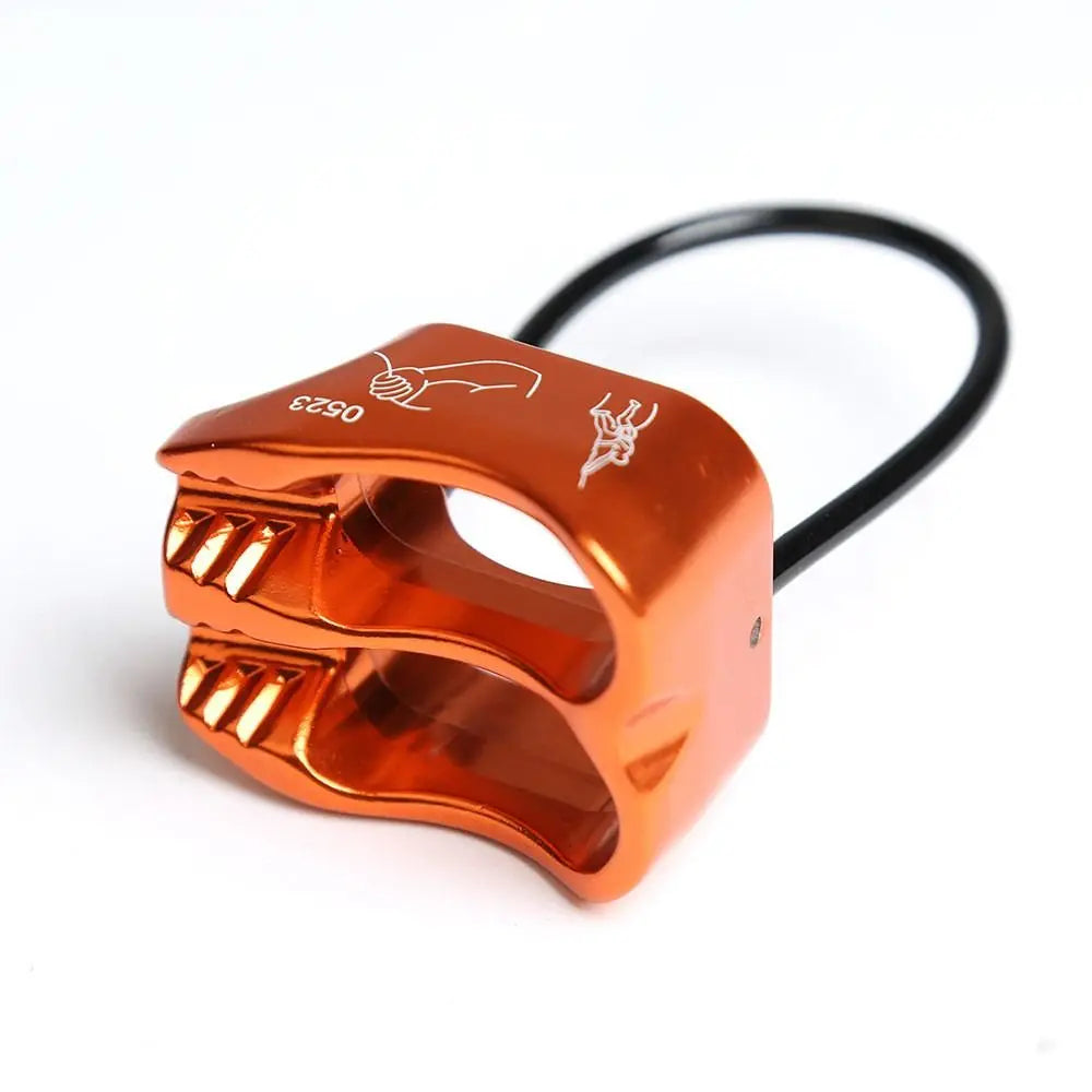 Downhill Be-lay Rappel Device Safety Ring Double Slot Rock Climbing Rappel Hardware Abseiling Climbing Descender Camping Hiking