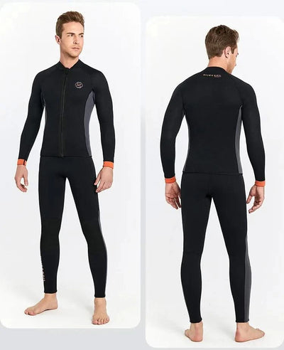 Wetsuit 3MM Neoprene Men Long Sleeve Split Wetsuit Warm Jacket Pants Plus Size Women Swimsuit Scuba Diving Snorkeling Surf Suit