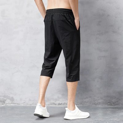 Summer Cropped Trousers for Men, Ice-Feel Breathable Stretch Trousers, Casual Versatile Shorts