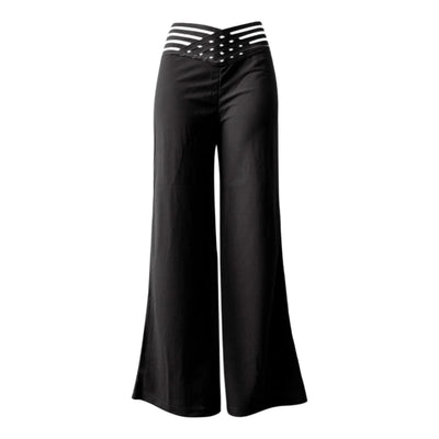Activewear Women Flared Pants Elegant Office Lady Casual High Waist Trousers