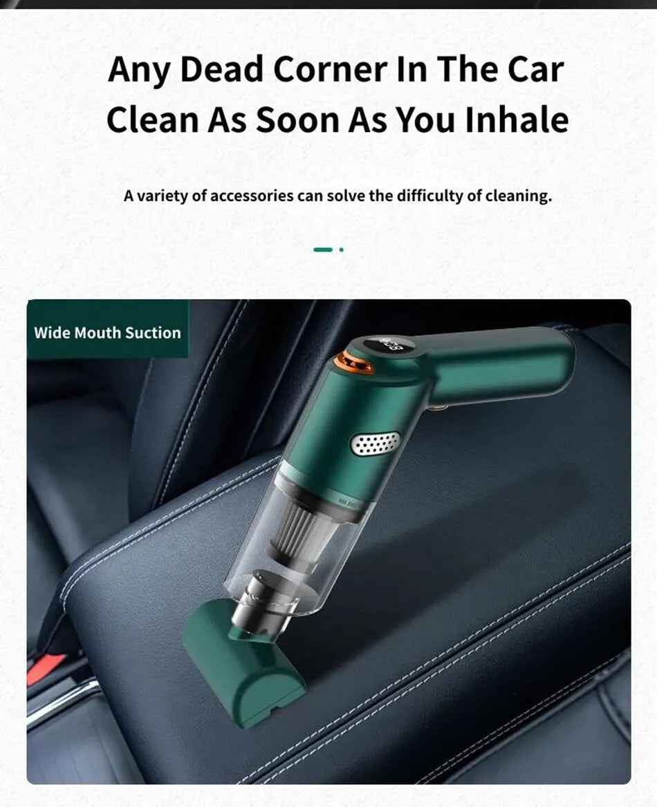 Portable Mini Car Vacuum Cleaner Rechargeable Handheld Automotive Vacuum Cleaner For Car Dust Catcher Cyclone Suction