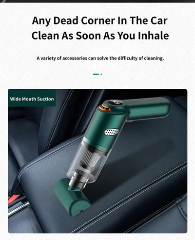Portable Mini Car Vacuum Cleaner Rechargeable Handheld Automotive Vacuum Cleaner For Car Dust Catcher Cyclone Suction