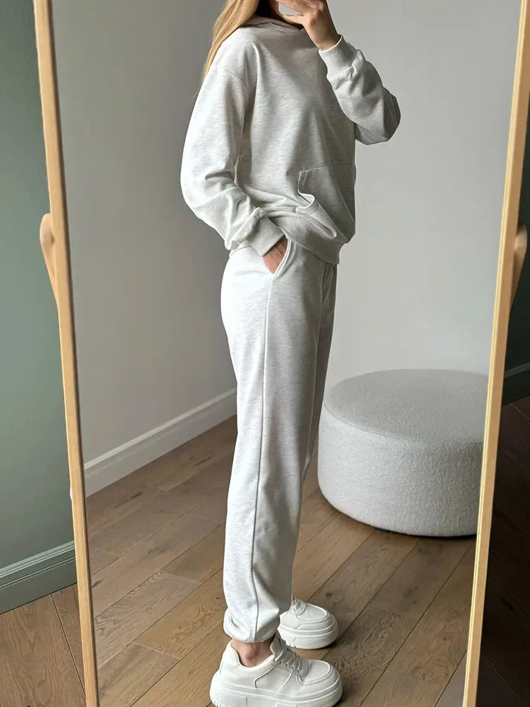 Cotton Sweatpants Sets For Women 2 Pieces Outfit Autumn Loose Hoodies And Pants Sets Sports Suits Women Tracksuits Set Ladies