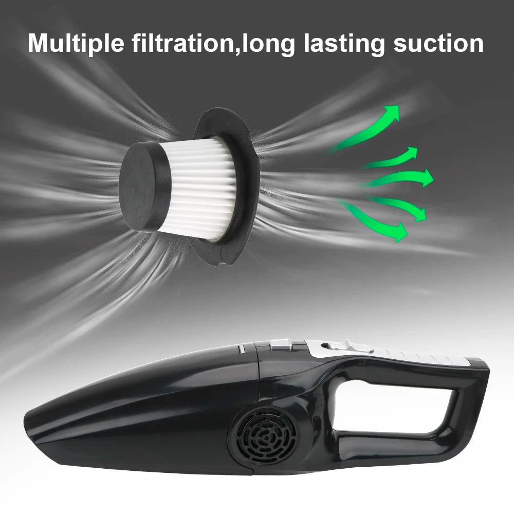 Portable Car Vacuum Cleaner High Suction Dry and Wet Dual-use  Vacuum Powerful Mini Vacuum Cleaner Suitable for Car Interiors