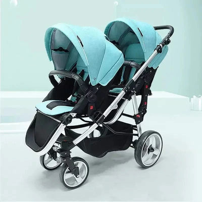 Twin Baby Stroller  Foldable, Two-way  Multifunctional Twin Baby Stroller,High View Baby Stroller Adjustable Armrests