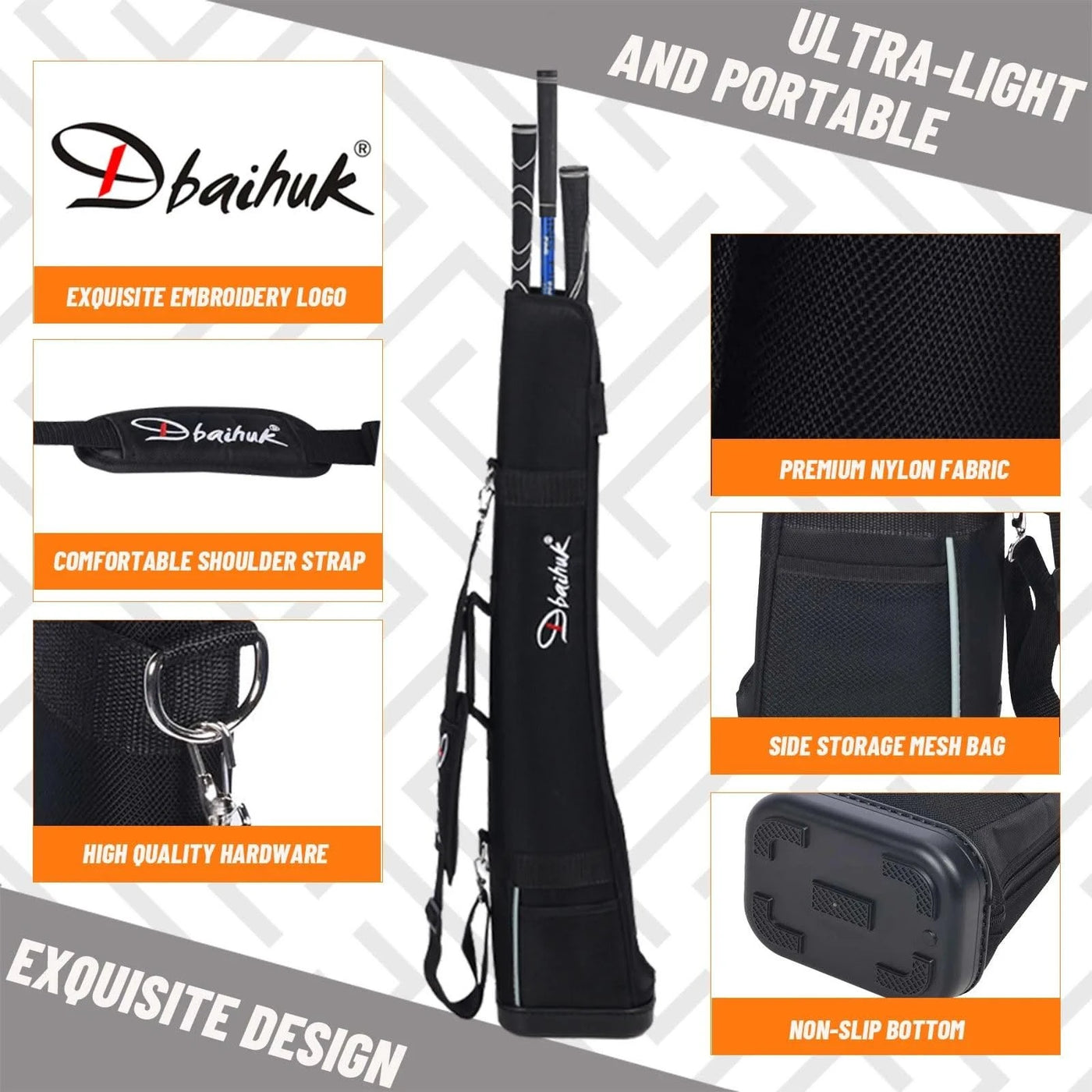 Sunday Golf Bag – Lightweight Portable with Durable Zipper Design for Men & Women