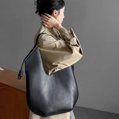 Womens Black Handbag Minimalist Casual Tote Bag Large-capacity Commuting Shoulder Armpit Large Handbags Designer Business Clutch