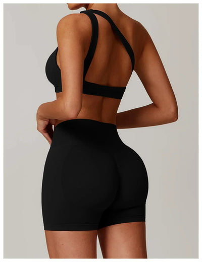 Women Underwear Sports Bra Push Up Fitness Bras One Shoulder Shockproof Yoga Bra Black White Yoga Running Bra Sexy Workout Vest