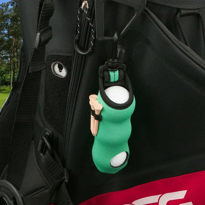 Golf Tee Holder Golf Ball Carry Bag Neoprene Golf Ball Pouch Golf Ball Holder Keychain Belt Clip Portable Golf Gifts Accessories