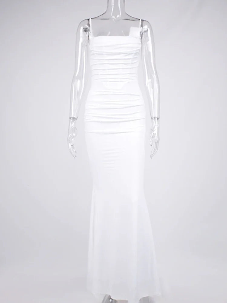 Elegant Dresses for Women Almond Corset Maxi Dress Draped Evening Night Party Dresses Bodycon Sexy Backless Dress with Fishbone