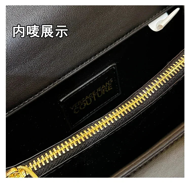 Designer 2025 Women's Luxury Solid Color Leather Handbag Fashion Crossbody Shoulder Purse Elegant Tote Handbag