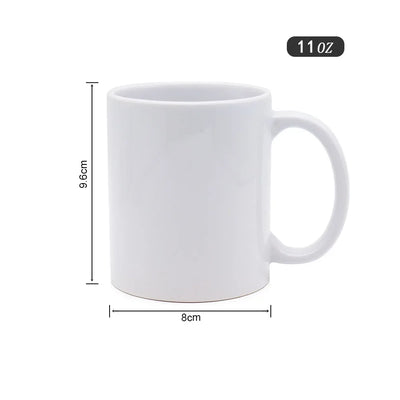 4 Pack 11OZ Sublimation Mugs Sets Classic Blank Drinking Cups with Handles DIY Coffee Mug Gift for Sublimation Paper