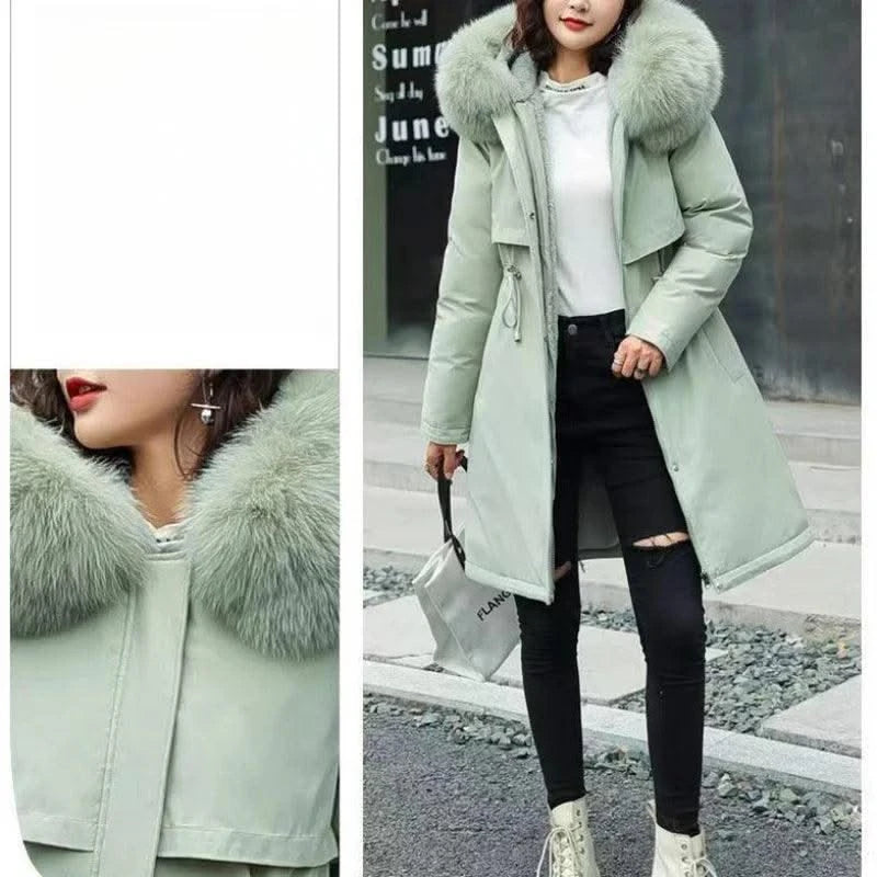 Women's Winter Hodded Fleece Padded Jacket Windbreaker Office Lady In Coats & Jackets Outerwear